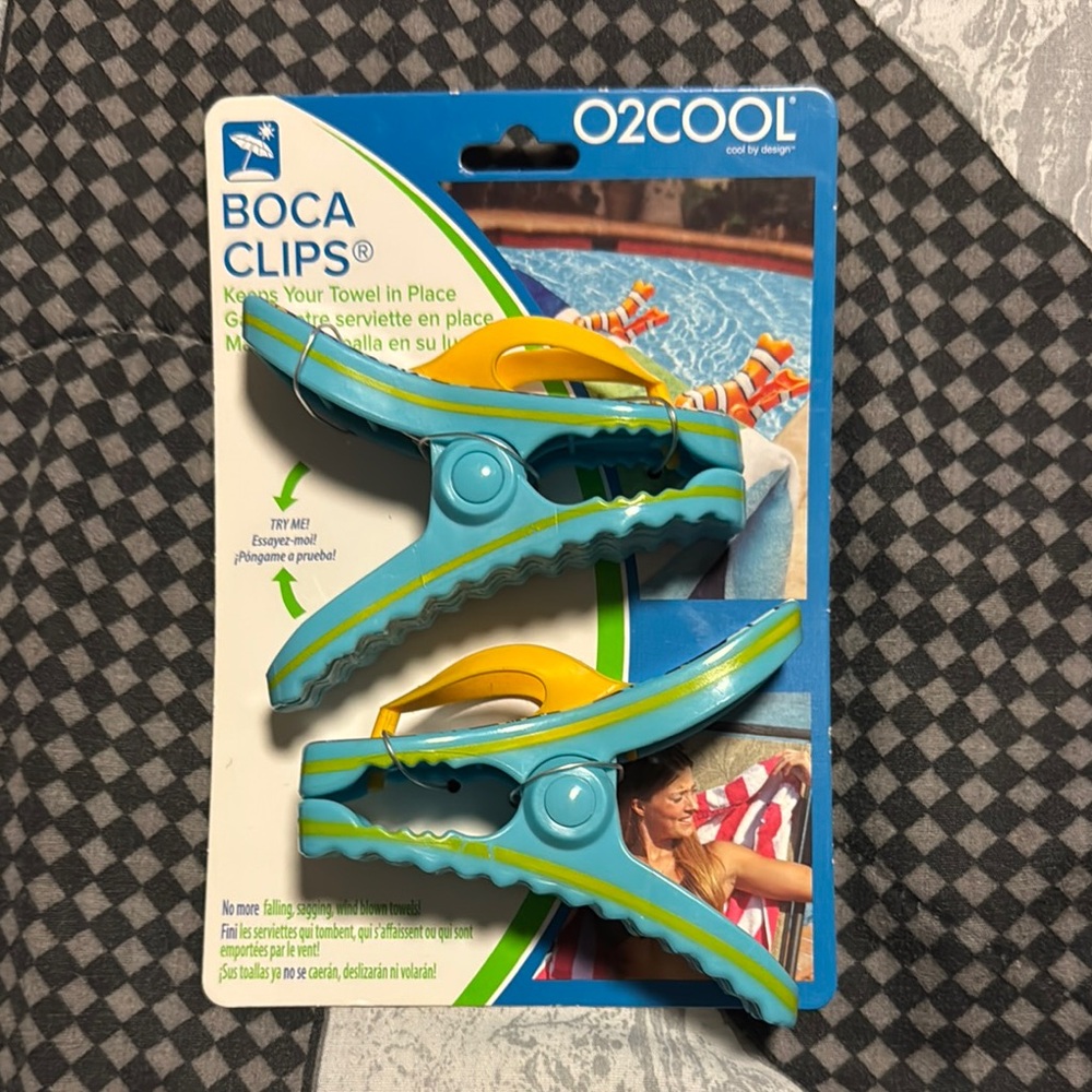 Boca Clips - Blue and Yellow towel clips